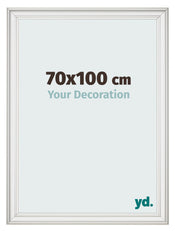 Marco de Fotos 70x100cm Blanco Barrido MDF Lazio Delantera Tamano | Yourdecoration.es