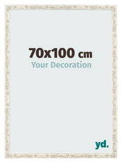 Marco de Fotos 70x100cm Blanco Vintage MDF Bologna Delantera Tamano | Yourdecoration.es