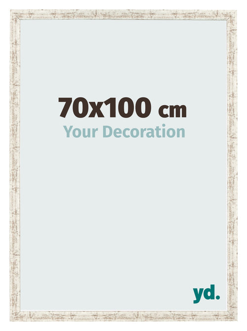 Marco de Fotos 70x100cm Blanco Vintage MDF Bologna Delantera Tamano | Yourdecoration.es