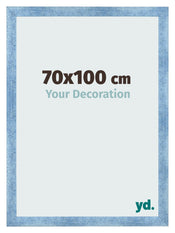 Marco de Fotos 70x100cm Claro Azul Barrido MDF Pisa Delantera Tamano | Yourdecoration.es