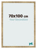Marco de Fotos 70x100cm Dorado Antiguo MDF Bologna Delantera Tamano | Yourdecoration.es