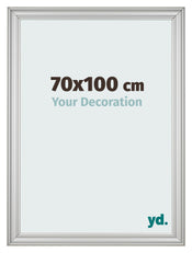 Marco de Fotos 70x100cm Plateado Mate MDF Lazio Delantera Tamano | Yourdecoration.es