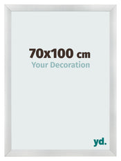 Marco de Fotos 70x100cm Plateado Negro Barrido MDF Pisa Delantera Tamano | Yourdecoration.es