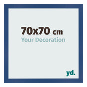 Marco de Fotos 70x70 cm Azul Oscuro MDF Bologna Delantera Tamano | Yourdecoration.es