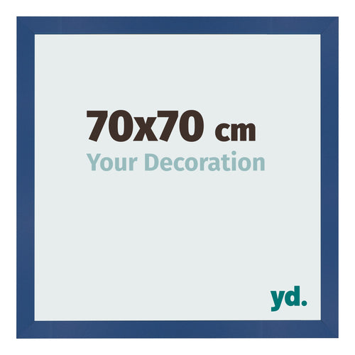Marco de Fotos 70x70 cm Azul Oscuro MDF Bologna Delantera Tamano | Yourdecoration.es