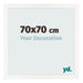Marco de Fotos 70x70 cm Blanco Brillante MDF Bologna Delantera Tamano | Yourdecoration.es