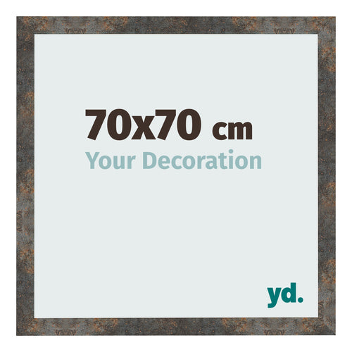 Marco de Fotos 70x70 cm Metal Oxidado MDF Bologna Delantera Tamano | Yourdecoration.es