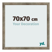 Marco de Fotos 70x70 cm Metal Vintage MDF Bologna Delantera Tamano | Yourdecoration.es