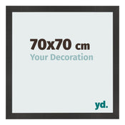 Marco de Fotos 70x70 cm Negro Mate MDF Bologna Delantera Tamano | Yourdecoration.es
