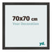 Marco de Fotos 70x70 cm Negro Mate MDF Bologna Delantera Tamano | Yourdecoration.es