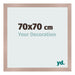 Marco de Fotos 70x70 cm Rosa Viejo MDF Bologna Delantera Tamano | Yourdecoration.es