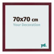 Marco de Fotos 70x70 cm Vino Tinto Barrido MDF Bologna Delantera Tamano | Yourdecoration.es