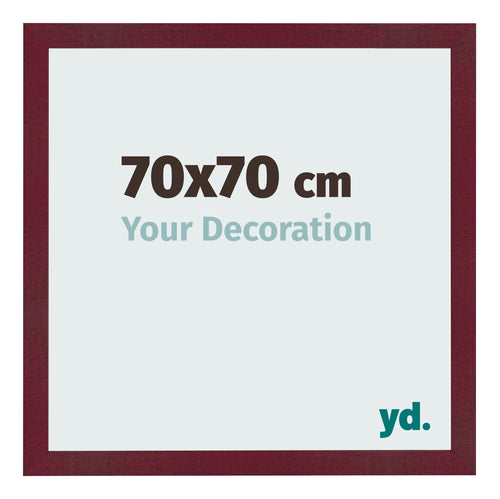 Marco de Fotos 70x70 cm Vino Tinto Barrido MDF Bologna Delantera Tamano | Yourdecoration.es