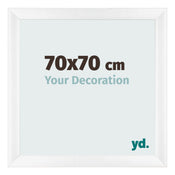 Marco de Fotos 70x70cm Blanco Vintage MDF Pisa Delantera Tamano | Yourdecoration.es