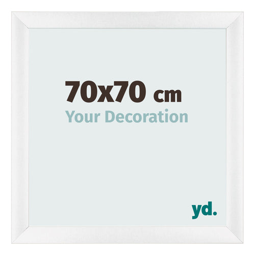 Marco de Fotos 70x70cm Blanco Vintage MDF Pisa Delantera Tamano | Yourdecoration.es