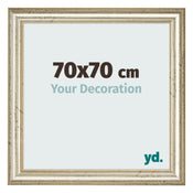 Marco de Fotos 70x70cm Brillo Metalico MDF Lazio Delantera Tamano | Yourdecoration.es