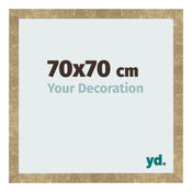 Marco de Fotos 70x70cm Dorado Antiguo MDF Bologna Delantera Tamano | Yourdecoration.es