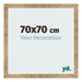 Marco de Fotos 70x70cm Dorado Antiguo MDF Bologna Delantera Tamano | Yourdecoration.es