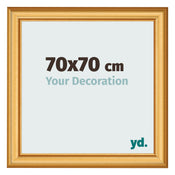 Marco de Fotos 70x70cm Dorado Matte MDF Lazio Delantera Tamano | Yourdecoration.es