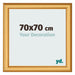 Marco de Fotos 70x70cm Dorado Matte MDF Lazio Delantera Tamano | Yourdecoration.es