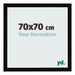 Marco de Fotos 70x70cm Negro Brillante MDF Bologna Delantera Tamano | Yourdecoration.es