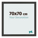 Marco de Fotos 70x70cm Negro Grano De Madera MDF Bologna Delantera Tamano | Yourdecoration.es