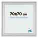 Marco de Fotos 70x70cm Plateado Mate MDF Lazio Delantera Tamano | Yourdecoration.es