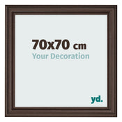 Marco de Fotos 70x70cm Roble Oscuro MDF Lazio Delantera Tamano | Yourdecoration.es