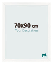 Marco de Fotos 70x90 cm Blanco Brillante MDF Bologna Delantera Tamano | Yourdecoration.es