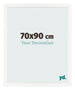 Marco de Fotos 70x90 cm Blanco Brillante MDF Bologna Delantera Tamano | Yourdecoration.es