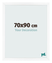 Marco de Fotos 70x90 cm Blanco Mate MDF Bologna Delantera Tamano | Yourdecoration.es