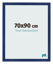 Marco de Fotos 70x90cm Azul Oscuro Barrido MDF Bologna Delantera Tamano | Yourdecoration.es