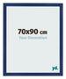 Marco de Fotos 70x90cm Azul Oscuro Barrido MDF Bologna Delantera Tamano | Yourdecoration.es