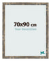 Marco de Fotos 70x90cm Azul Y Dorado Fusionado MDF Bologna Delantera Tamano | Yourdecoration.es