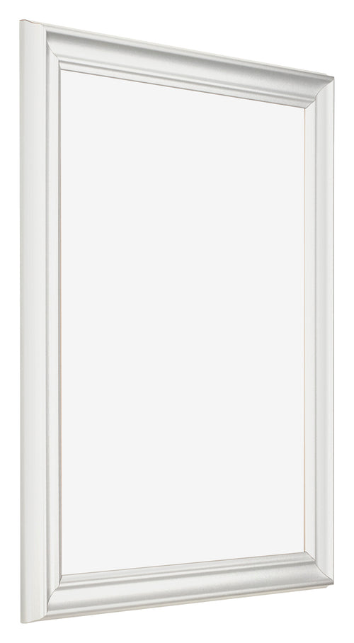 Marco de Fotos 70x90cm Blanco Barrido MDF Lazio Delantera Oblicuo | Yourdecoration.es