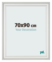 Marco de Fotos 70x90cm Blanco Barrido MDF Lazio Delantera Tamano | Yourdecoration.es