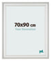 Marco de Fotos 70x90cm Blanco Barrido MDF Lazio Delantera Tamano | Yourdecoration.es
