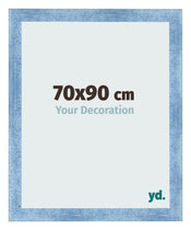 Marco de Fotos 70x90cm Claro Azul Barrido MDF Pisa Delantera Tamano | Yourdecoration.es