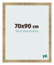 Marco de Fotos 70x90cm Dorado Antiguo MDF Bologna Delantera Tamano | Yourdecoration.es
