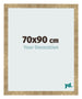 Marco de Fotos 70x90cm Dorado Antiguo MDF Bologna Delantera Tamano | Yourdecoration.es