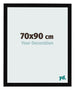 Marco de Fotos 70x90cm Negro Brillante MDF Bologna Delantera Tamano | Yourdecoration.es