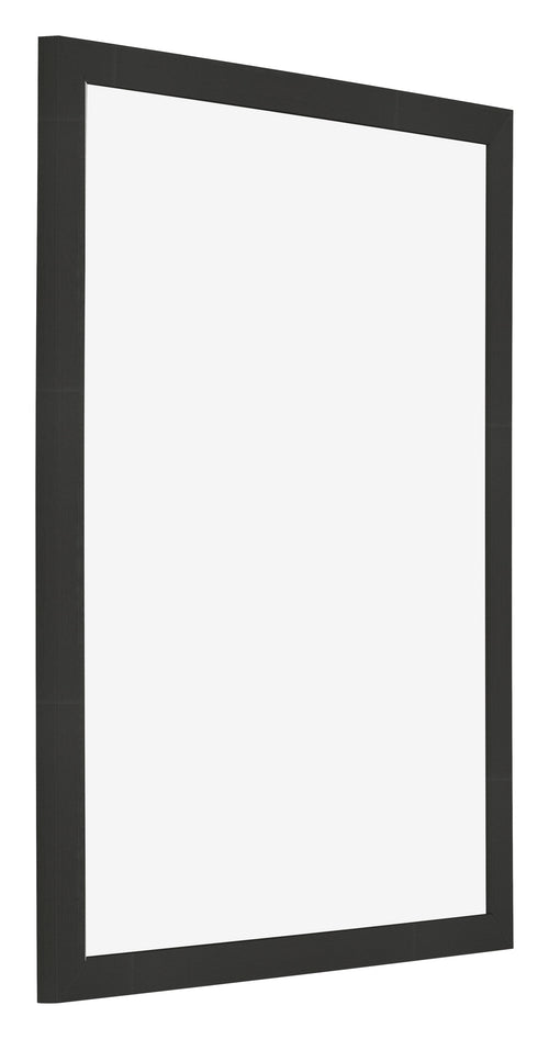 Marco de Fotos 70x90cm Negro Grano De Madera MDF Bologna Delantera Oblicuo | Yourdecoration.es
