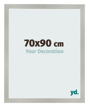 Marco de Fotos 70x90cm Plateado Mate MDF Bologna Delantera Tamano | Yourdecoration.es