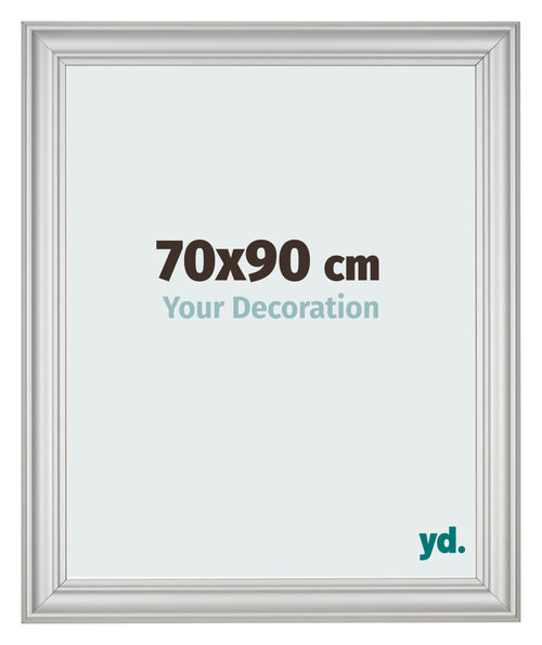 Marco de Fotos 70x90cm Plateado Mate MDF Lazio Delantera Tamano | Yourdecoration.es