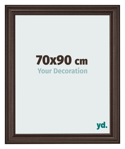 Marco de Fotos 70x90cm Roble Oscuro MDF Lazio Delantera Tamano | Yourdecoration.es