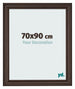 Marco de Fotos 70x90cm Roble Oscuro MDF Lazio Delantera Tamano | Yourdecoration.es