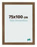 Marco de Fotos 75x100 cm Roble Rustico MDF Bologna Delantera Tamano | Yourdecoration.es