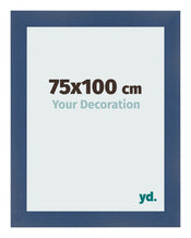 Marco de Fotos 75x100cm Azul Oscuro Barrido MDF Pisa Delantera Tamano | Yourdecoration.es