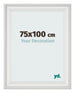 Marco de Fotos 75x100cm Blanco Barrido MDF Lazio Delantera Tamano | Yourdecoration.es