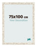 Marco de Fotos 75x100cm Blanco Vintage MDF Bologna Delantera Tamano | Yourdecoration.es